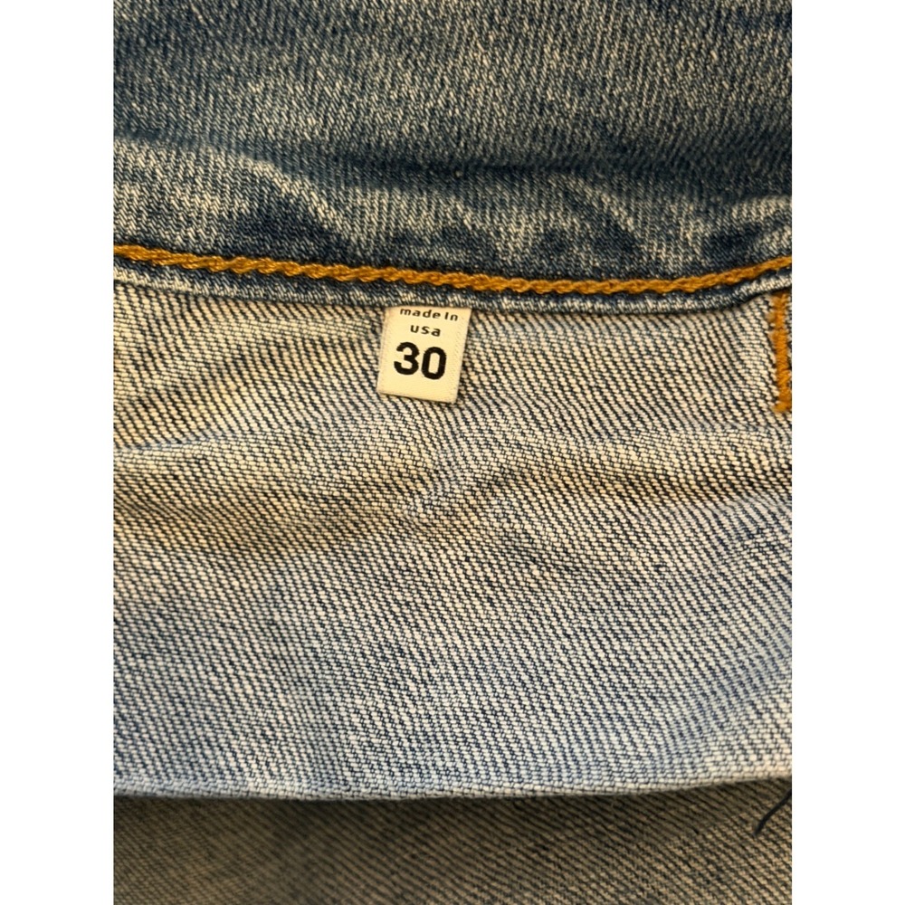 ASKK NY High Waisted Wide Leg Trouser Jeans Light Wash Blue Denim USA Size 30 - Picture 4 of 11